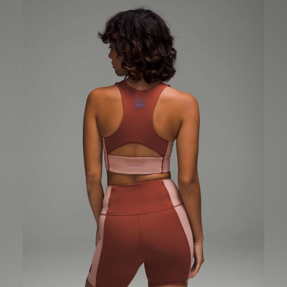 Lululemon Hike to Swim Bra & Biker Short 2-Piece Set Ancient Copper & Pink Clay - Picture 2 of 16